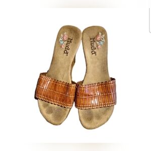 Y2k 90s Mudd Chunky‎ Wedge Slides/Espadrilles  Size 6.5 Medium Bratz